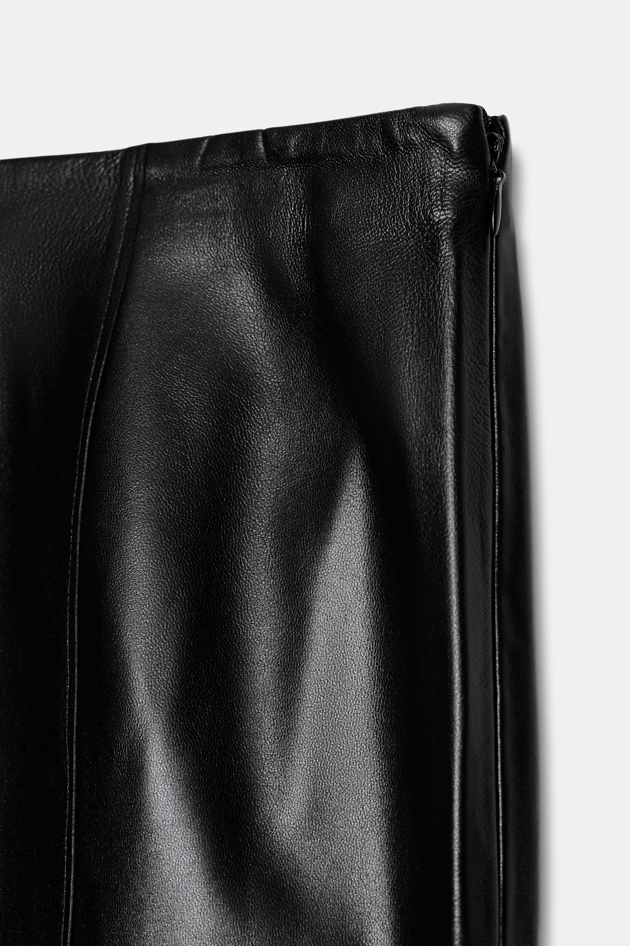 100% LEATHER SKIRT ZW COLLECTION LIMITED EDITION